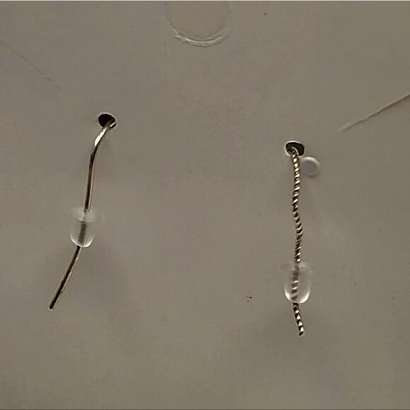 "5/$25" Sterling Silver Swarovski Crystal Mismatched Dangle Earrings - Picture 9 of 9